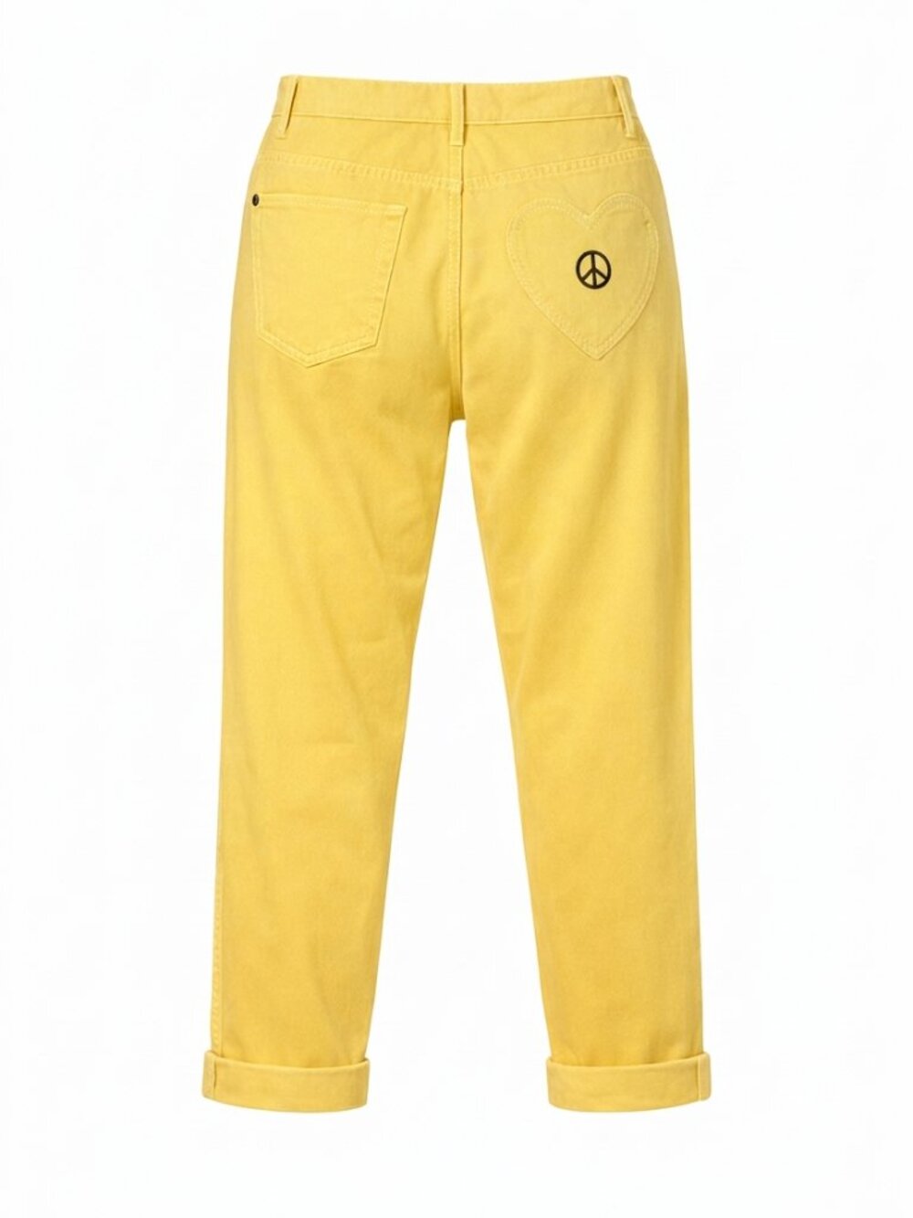 MOSCHINO vintage bright yellow jeans size 29”